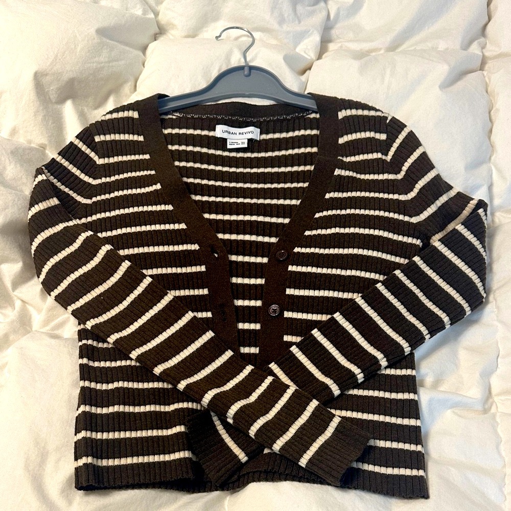 Brand new Black Striped Cardigan